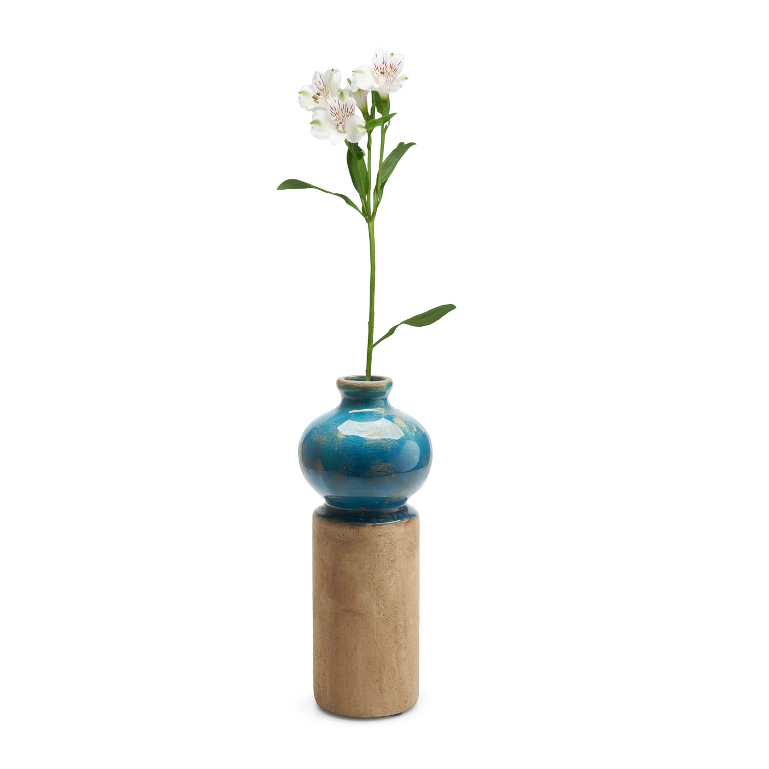 Moderne Weinlese-Vase für Home Office-Raum Kleiner Tabelle Abmessungen Modell Ibizas 17 9 cm. 9 Black Velvet Studio Dekorative Keramik-Vase Terrakotta Türkis